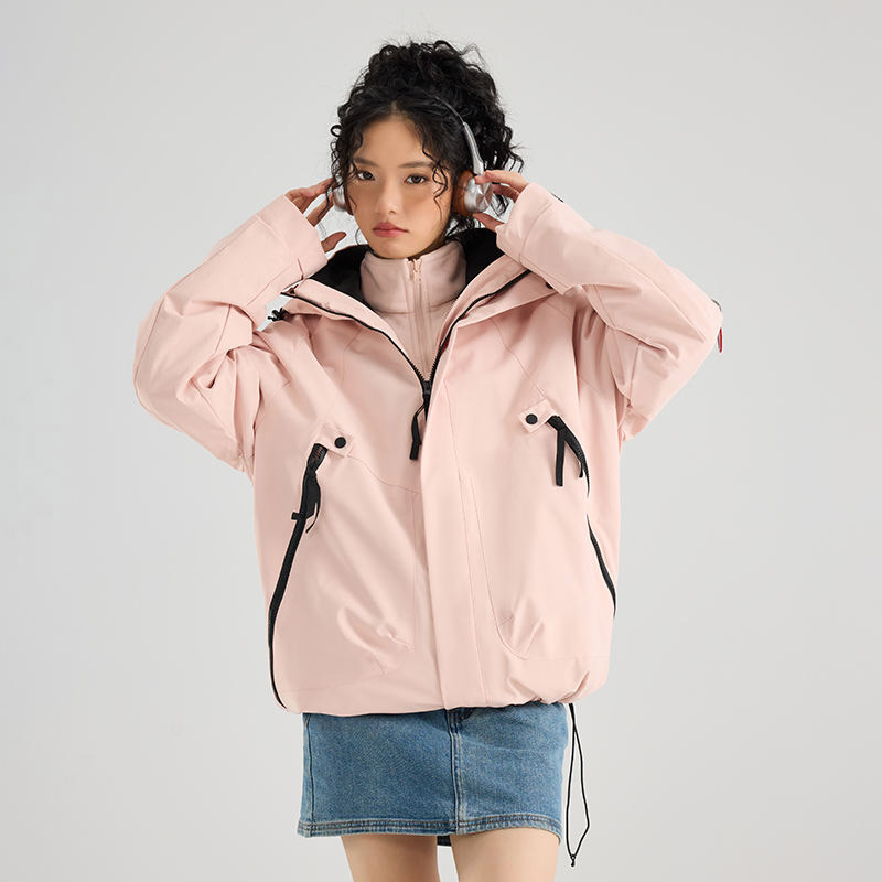 Unisex 3-in-1 Waterproof Hiking Hooded Jacket - Outdoor Ap...