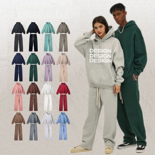 Custom Mens Tracksuit Oversized Hoodie Set - Hoodies &...