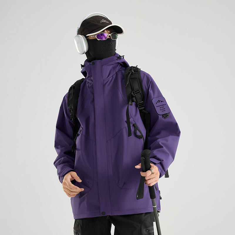 3-in-1 Windproof Waterproof Hooded Jacket - Outdoor Appare...